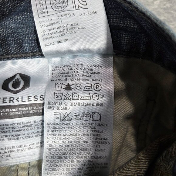 Levis 514 Jeans Mens 36X30 Blue Straight Leg No Stretch Denim - Picture 4 of 9